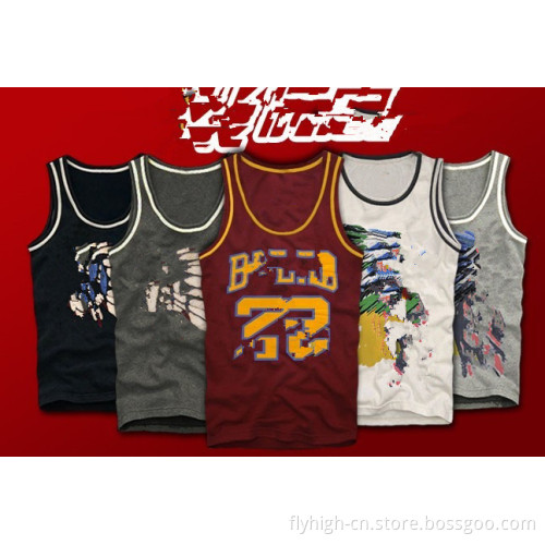 Custom Embroidered Logo Cotton Men Tank Tops